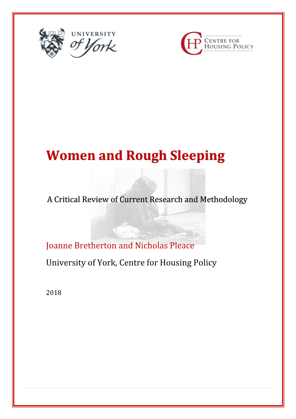 Women and Rough Sleeping