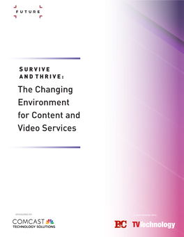 The Changing Environment for Content and Video Services