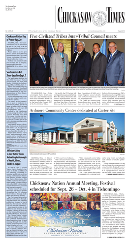 Chickasaw Nation Annual Meeting, Festival Scheduled