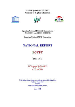 National Report Egypt