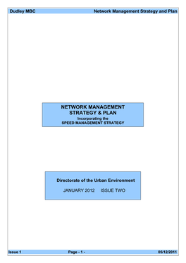 Network Management Strategy & Plan