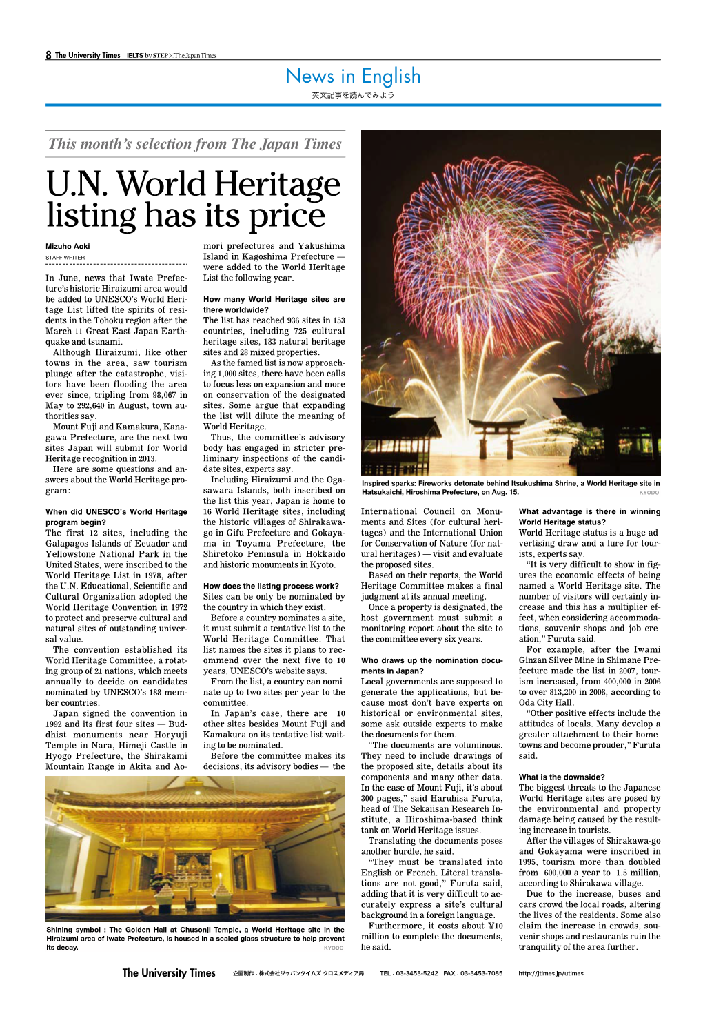 U.N. World Heritage Listing Has Its Price
