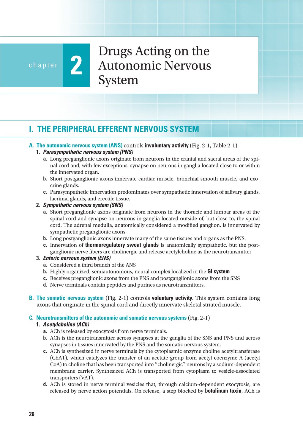 Chapter 2 Drugs Acting on the Autonomic Nervous System 27