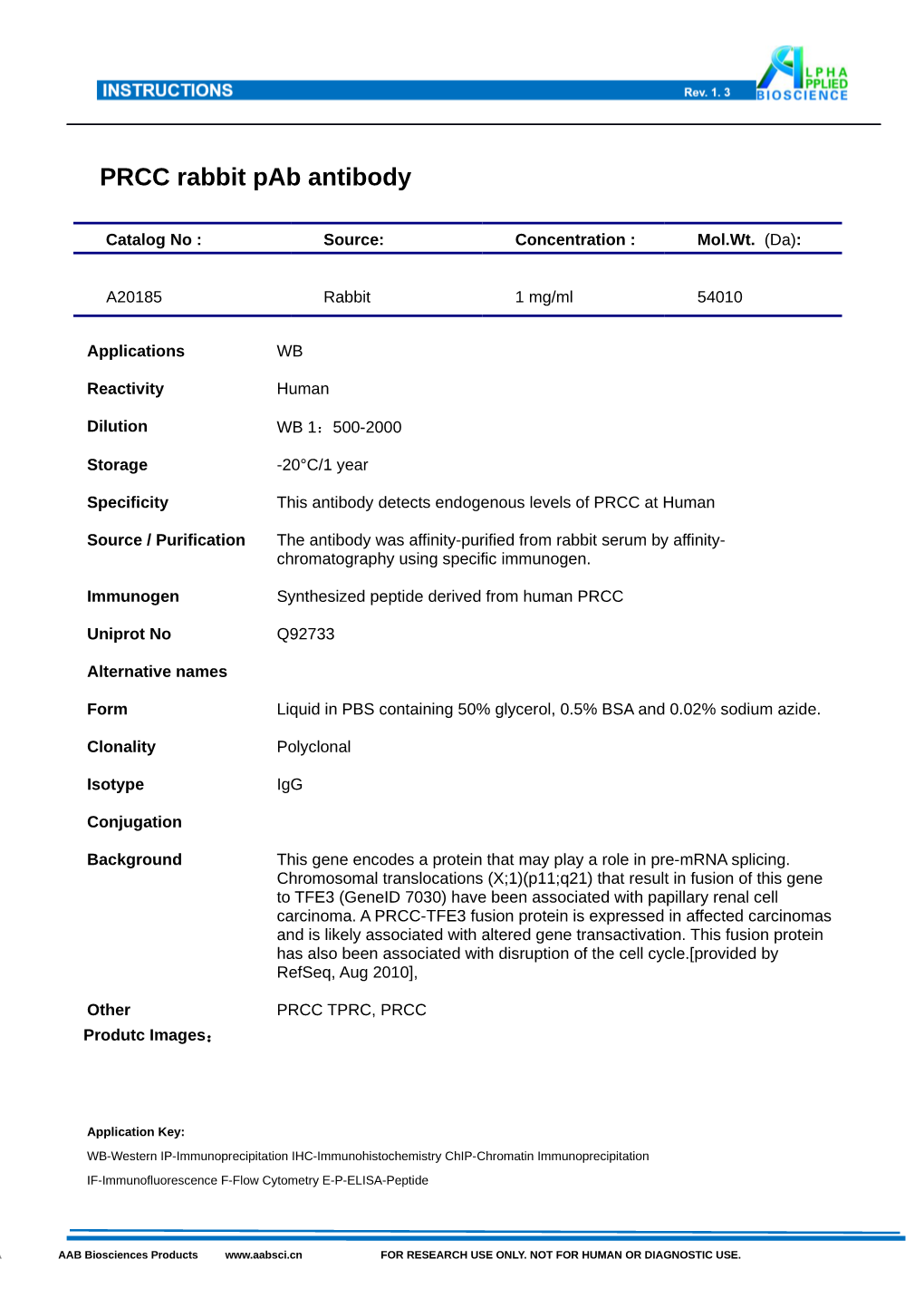 PRCC Rabbit Pab Antibody