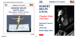 ROBERT HELPS in Berlin Chamber Music with Piano