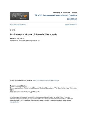 Mathematical Models of Bacterial Chemotaxis
