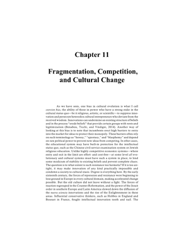 Chapter 11 Fragmentation, Competition, and Cultural Change