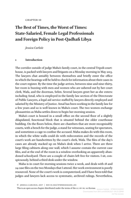State-Salaried, Female Legal Professionals and Foreign Policy in Post-Qadhafi Libya