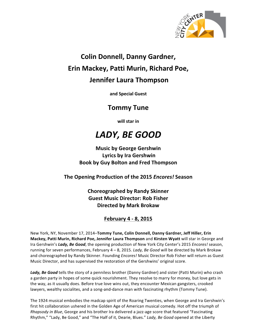 Nov17 Lady, Be Good Casting Announcement