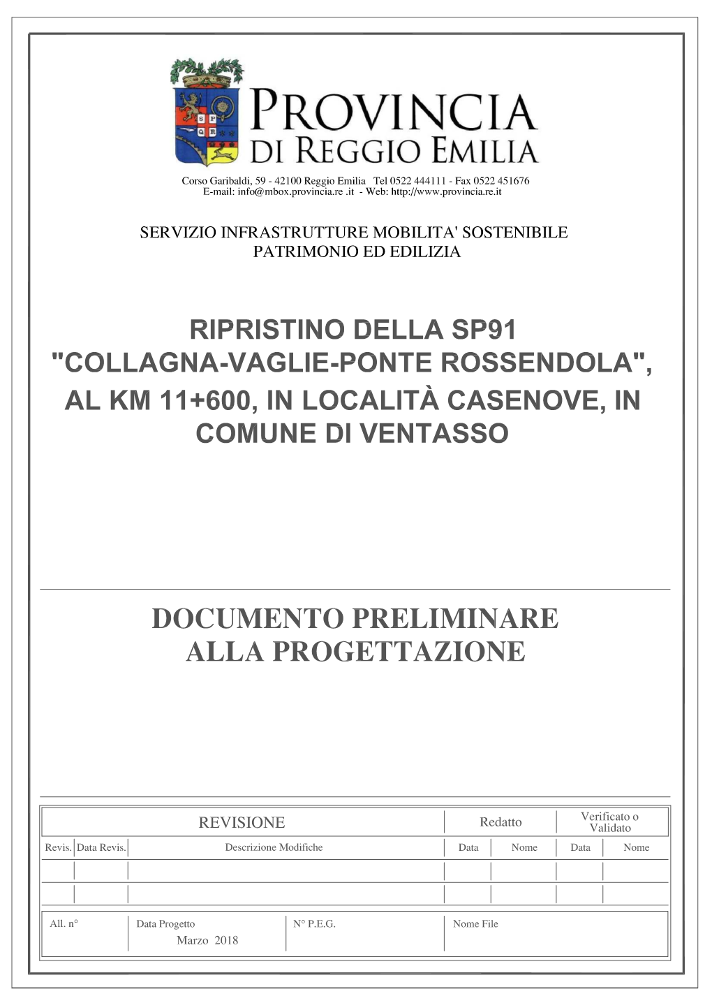 Documento Preliminare Alla Progettazione