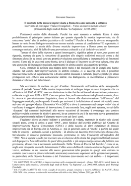 Franco Evangelisti – Verso Un Nuovo Mondo Sonoro’ (Università Degli Studi Di Roma ‘La Sapienza’, 02-03-2007)