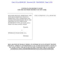 Case 1:15-Cv-09188-VEC Document 125 Filed 06/20/19 Page 1 of 56