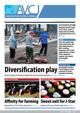 Diversification Play Corporate VC Evolves Alongside Technology Returns-Hungry Lps Develop an Appetite for Asia Real Assets Investment Page 6 Page 11