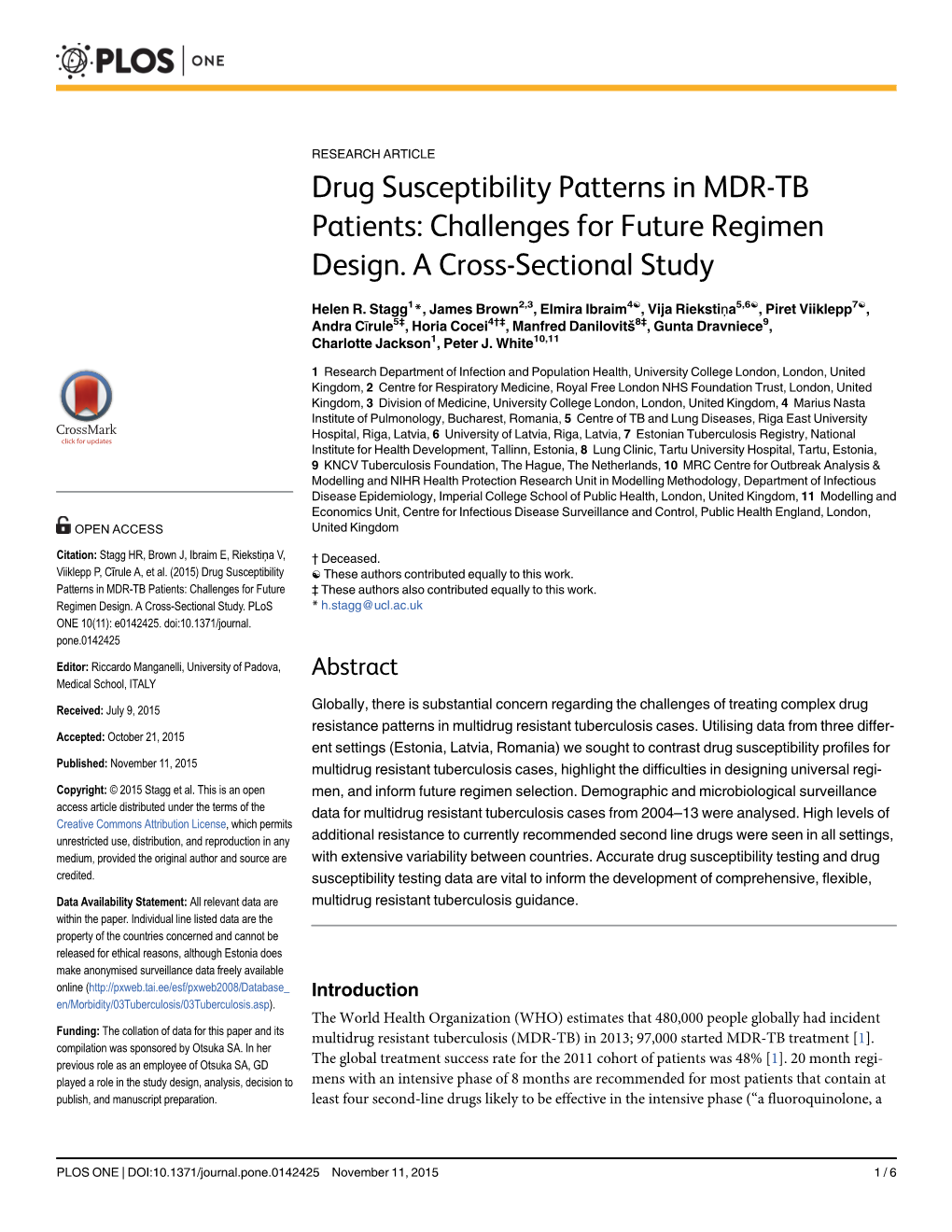 Drug Susceptibility Patterns in MDR-TB Patients: Challenges for Future Regimen Design