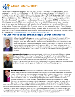 A Short History of ECMN the Last Three Bishops of the Episcopal