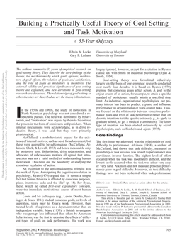 Building a Practically Useful Theory of Goal Setting and Task Motivation a 35-Year Odyssey