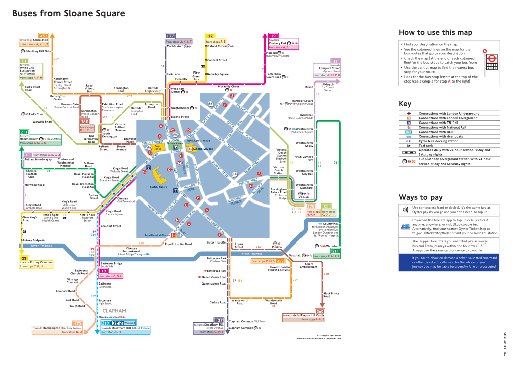 Buses from Sloane Square