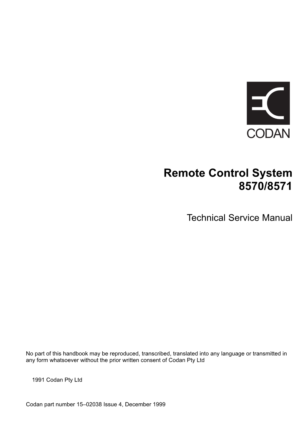 Remote Control System 8570/8571