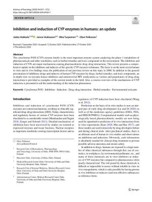Inhibition and Induction of CYP Enzymes in Humans: an Update