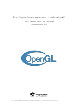 Proceedings of the Advanced Seminar on Modern Opengl