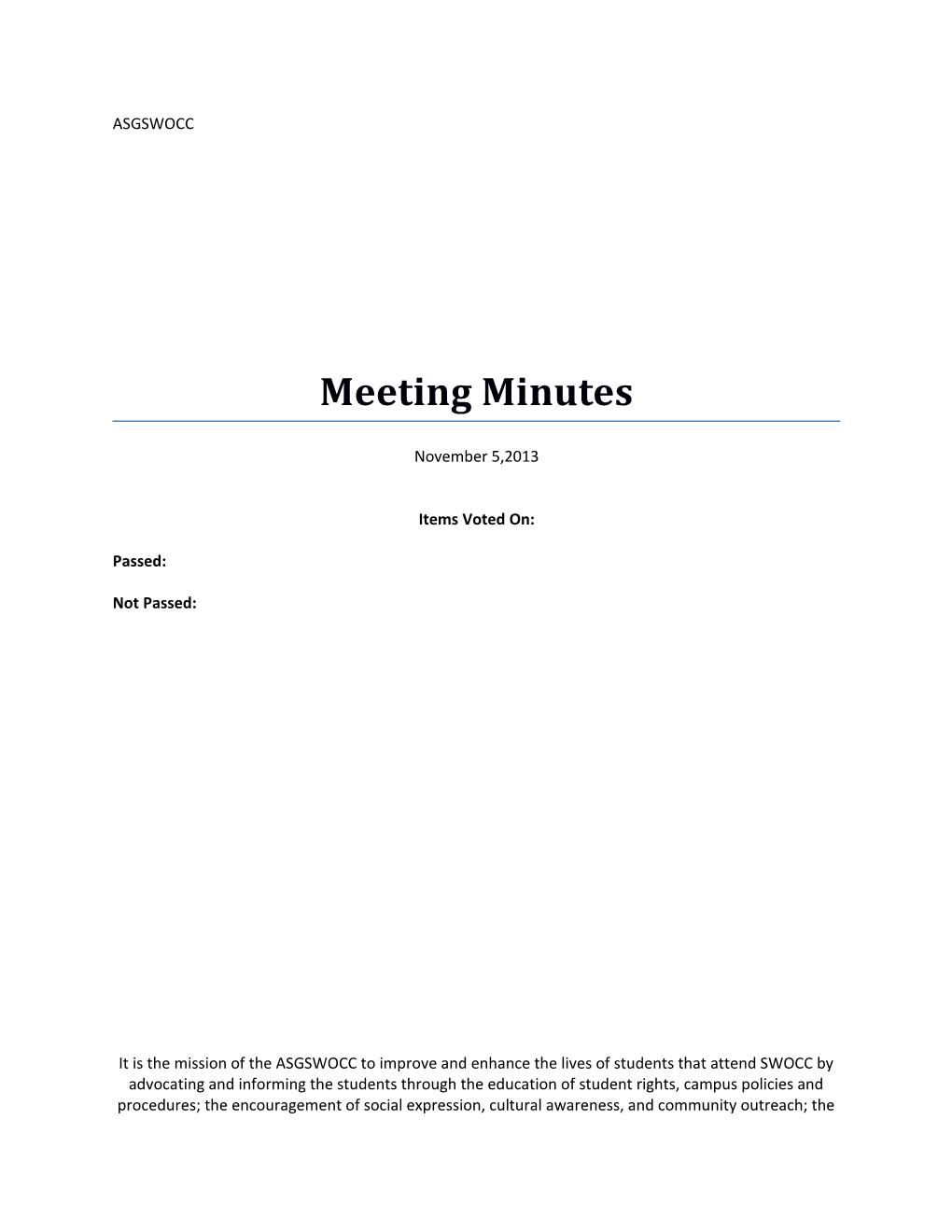 Meeting Minutes s6