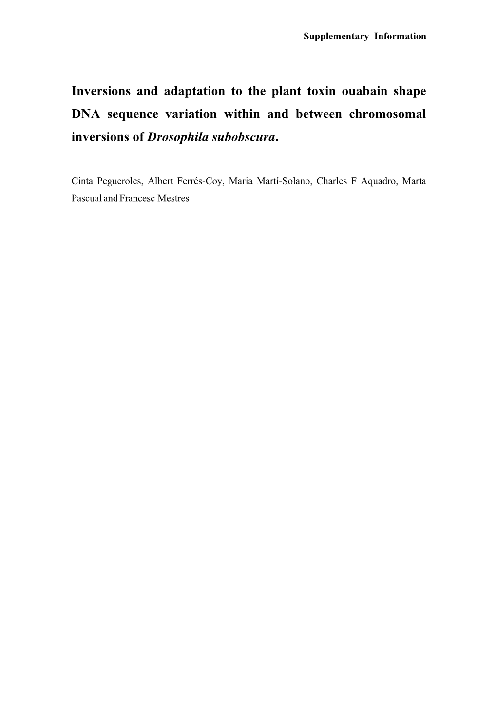 Supplementary Table 1: Polymorphic Sites Among the 42 D