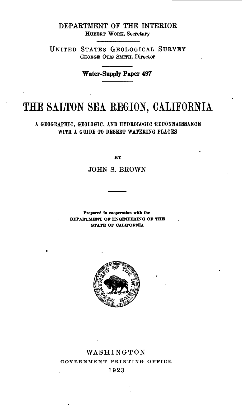 The Salton Sea Region, California