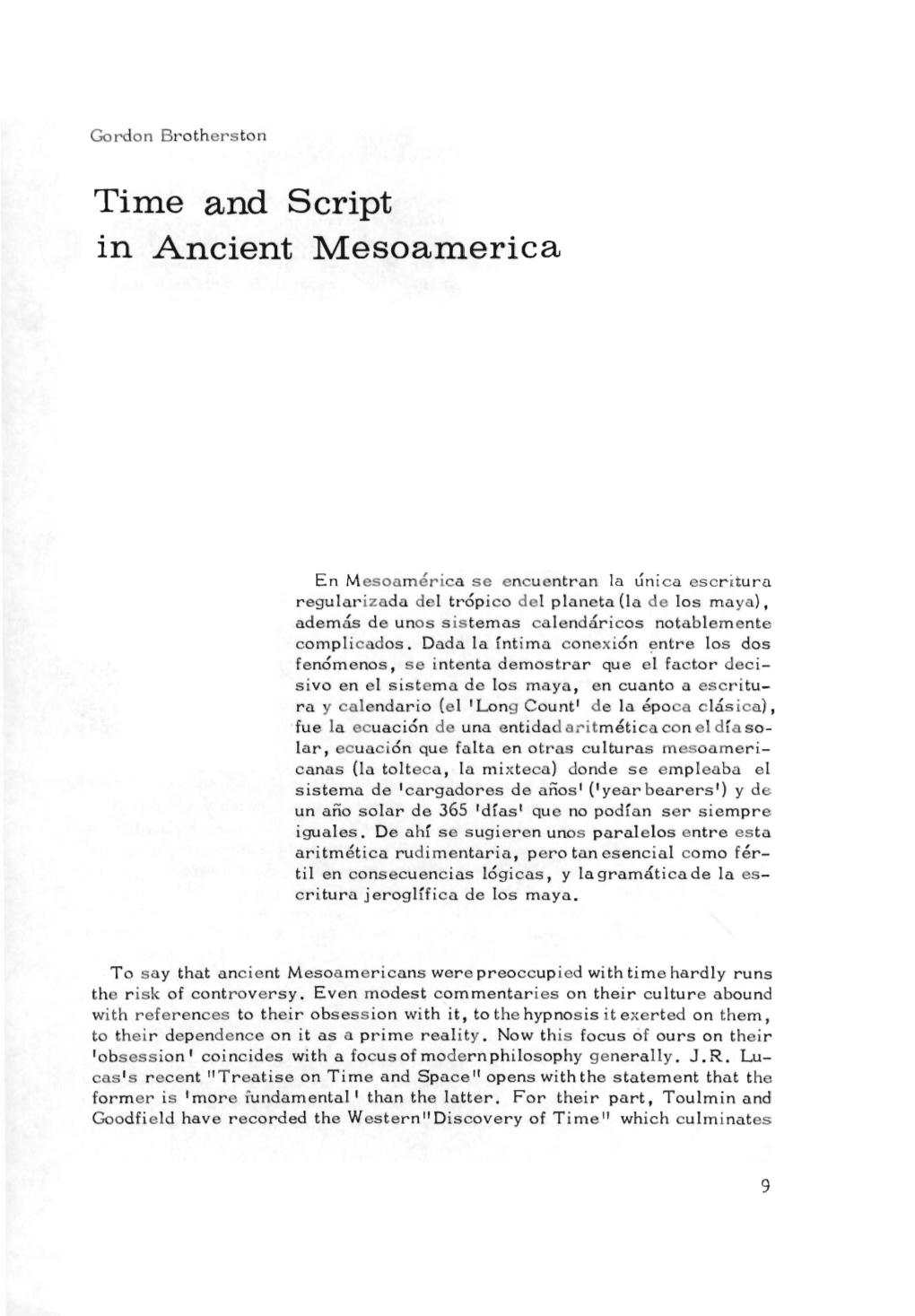 Time and Script in Ancient Mesoamerica