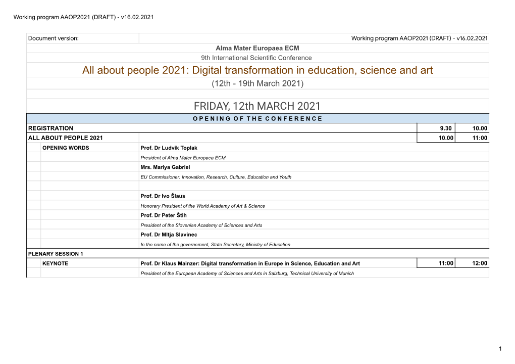 Working Program AAOP2021 (DRAFT) - V16.02.2021