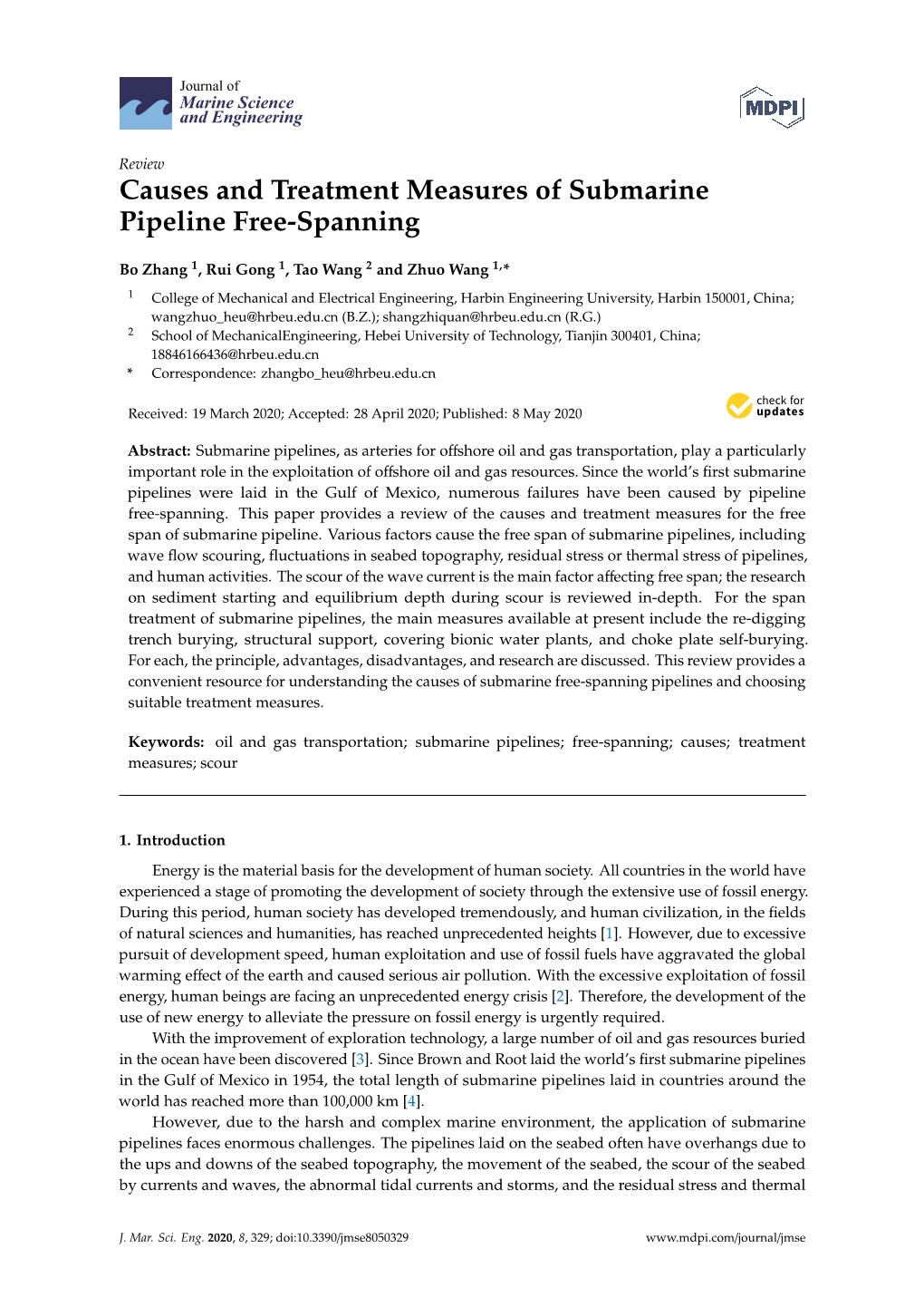 Causes and Treatment Measures of Submarine Pipeline Free-Spanning