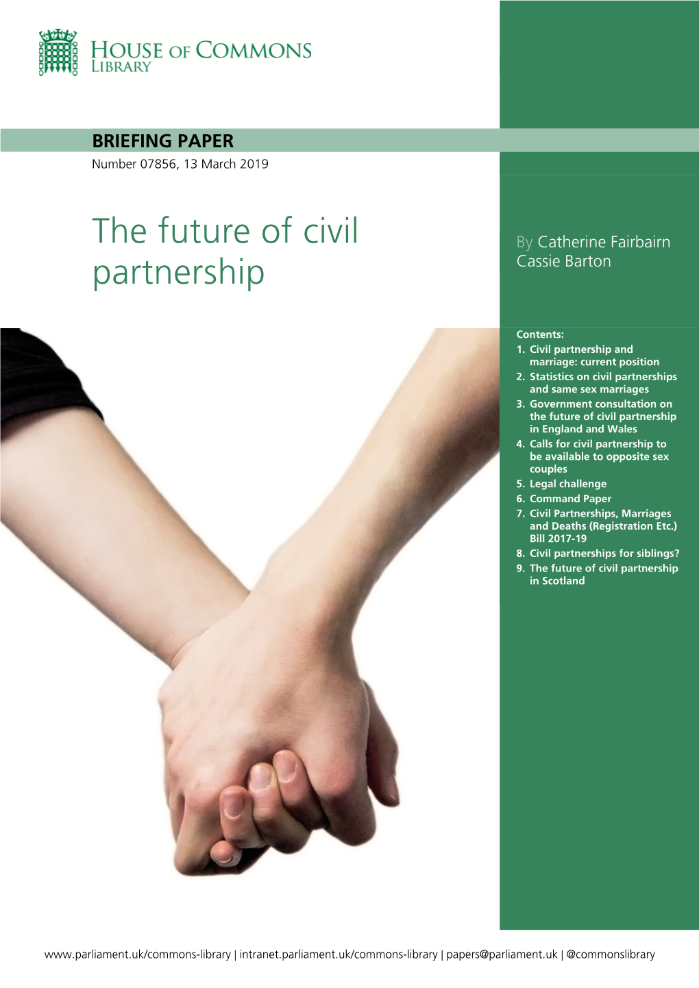 The Future of Civil Partnership in England and Wales 4