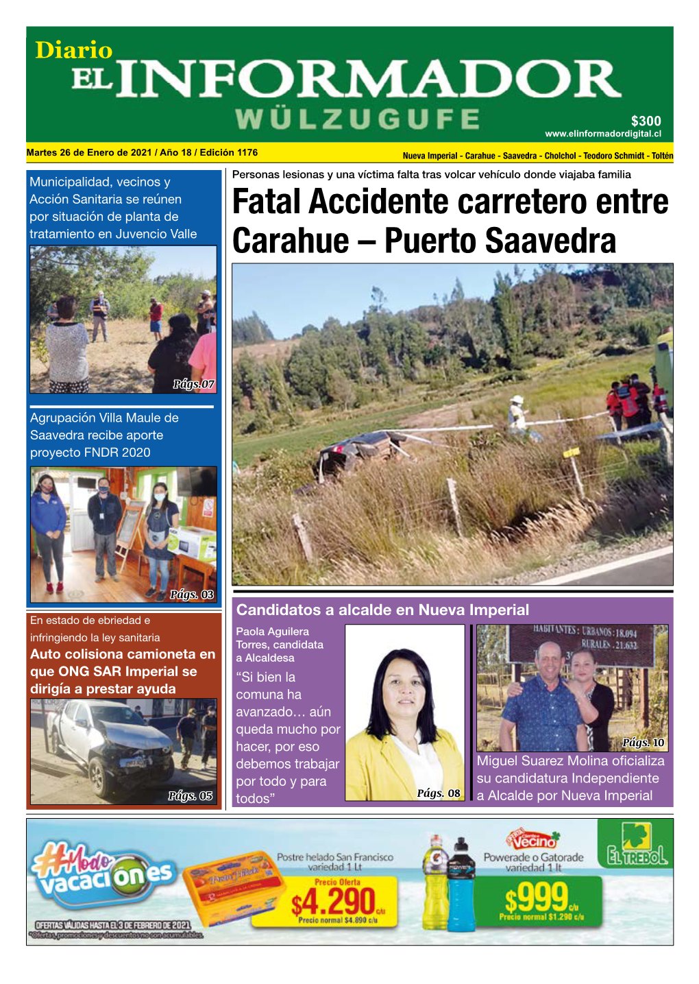 Fatal Accidente Carretero Entre Carahue – Puerto Saavedra