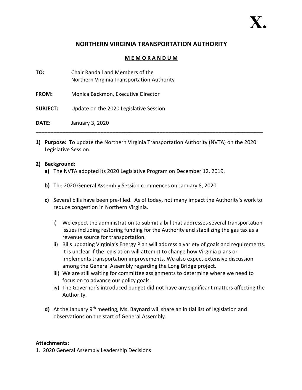 2020 General Assembly Leadership Decisions Attachment