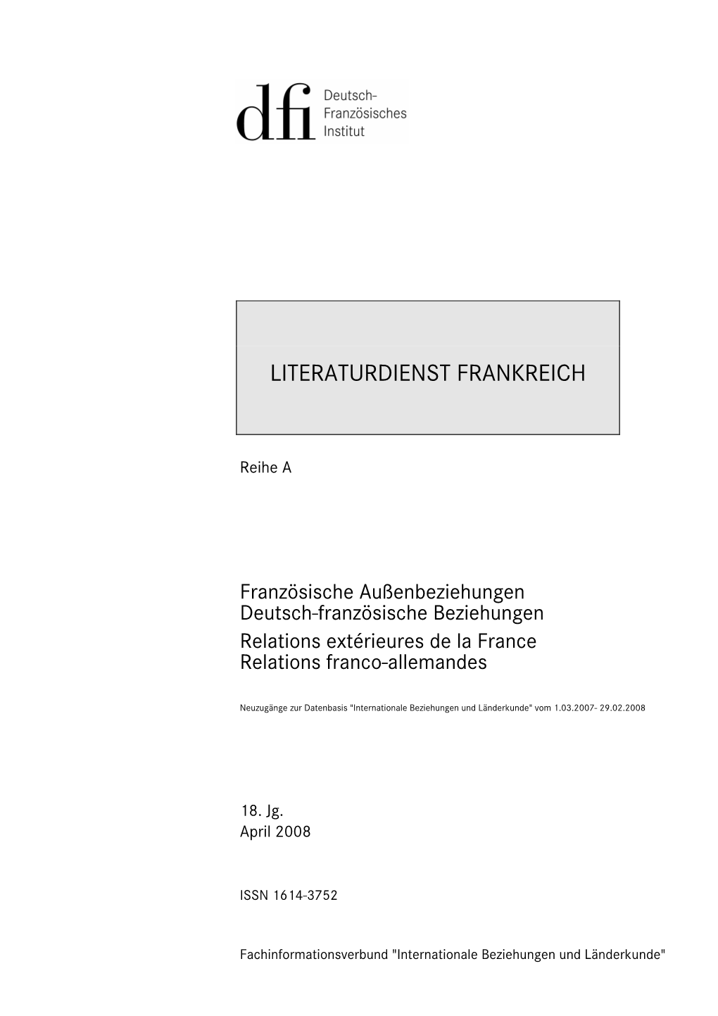 Literaturdienst Frankreich