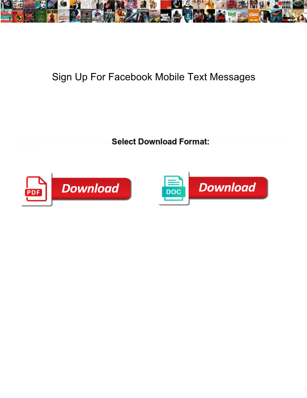 Sign up for Facebook Mobile Text Messages