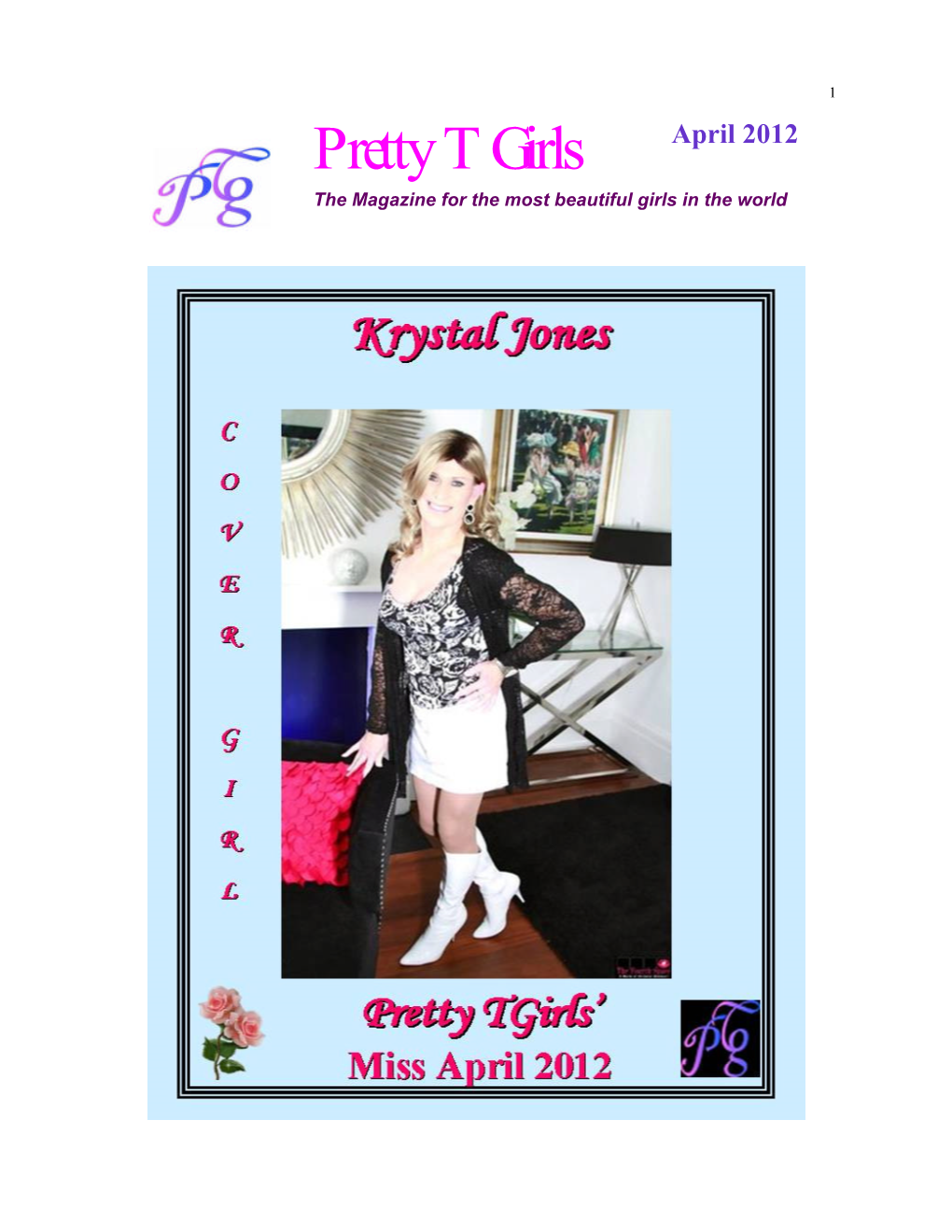 Pretty T Girls April 2012 the Magazine for the Most Beautiful Girls in the World 2 in This Issue
