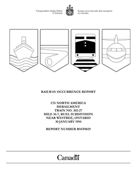 Railway Occurrence Report Cn North America