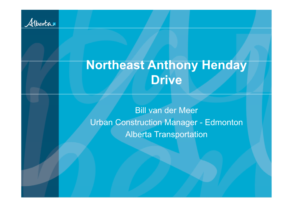 Northeast Anthony Henday Drive