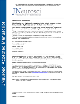 Identification of a Rhythmic Firing Pattern in the Enteric Nervous System That Generates Rhythmic Electrical Activity in Smooth Muscle