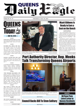 Port Authority Director, Rep. Meeks Talk Transforming Queens Airports by Jonathan Sperling Restaurants, and Six Bars