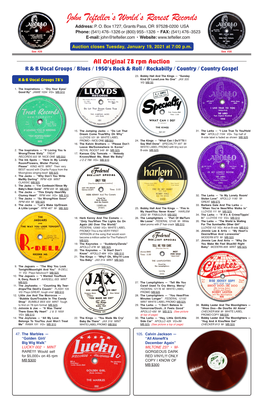 John Tefteller's World's Rarest Records