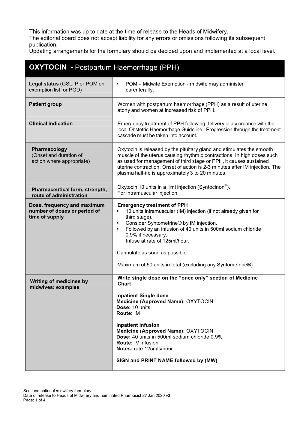 Oxytocin (Syntocinon®)