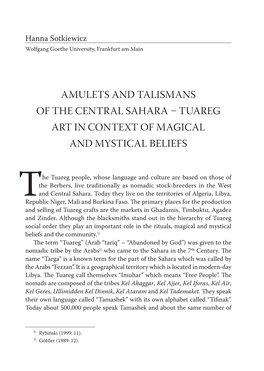 Amulets and Talismans of the Central Sahara Tuareg Art