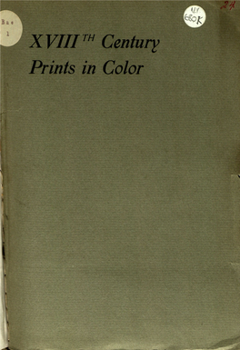 Catalogue of Xviiith Century Prints in Color