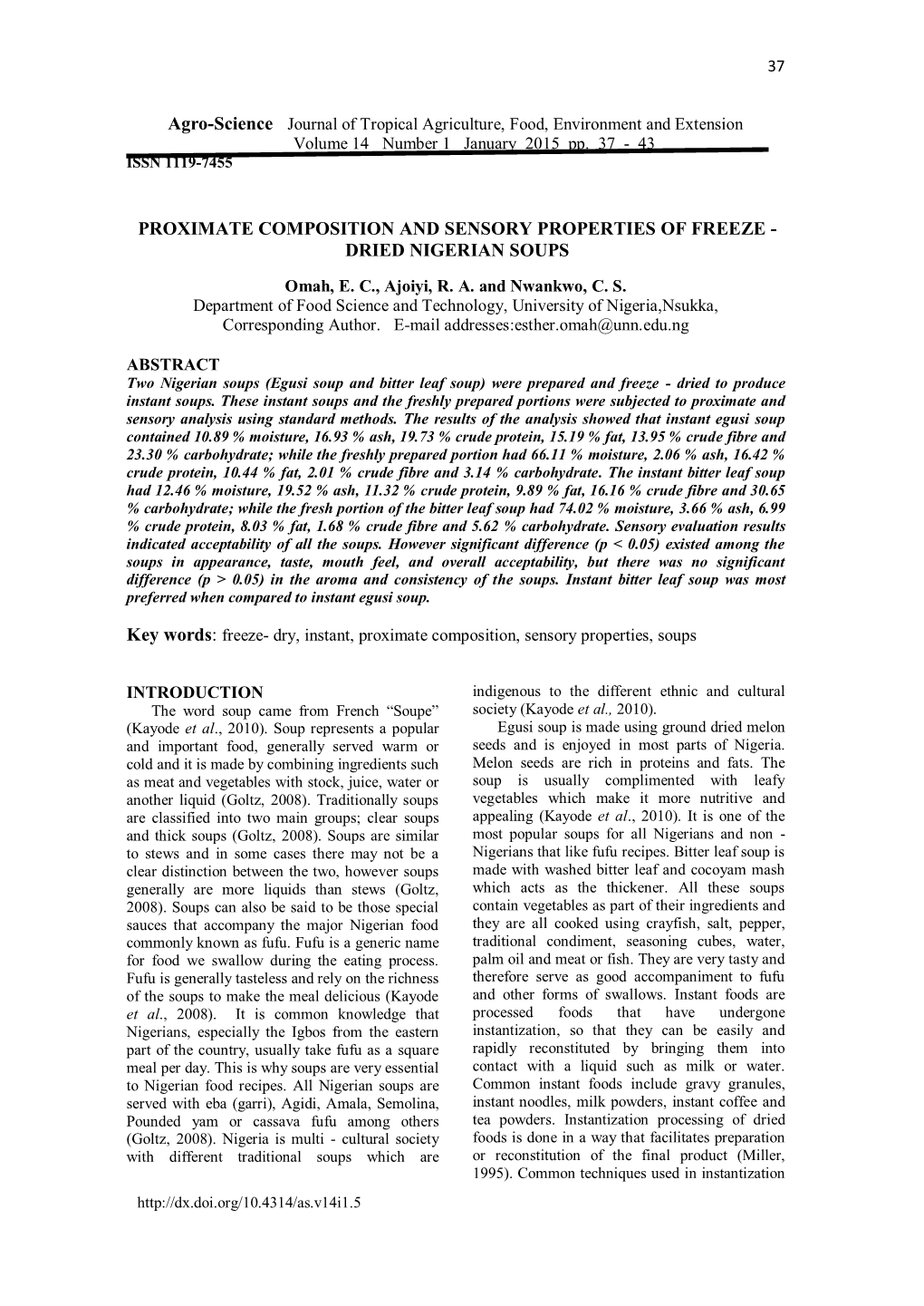 Analytical Overview of Agricultural Conditions In