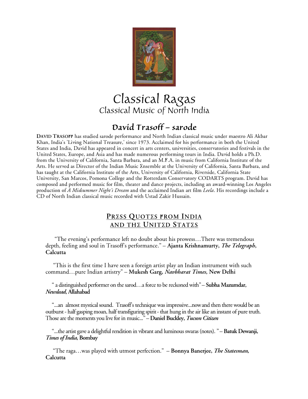 Classical Ragas Classical Music of North India