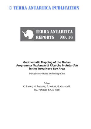 Terra Antartica Reports No. 16