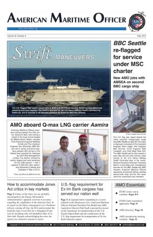 Maneuvers for Service Under MSC Charter New AMO Jobs with AMSEA on Second BBC Cargo Ship
