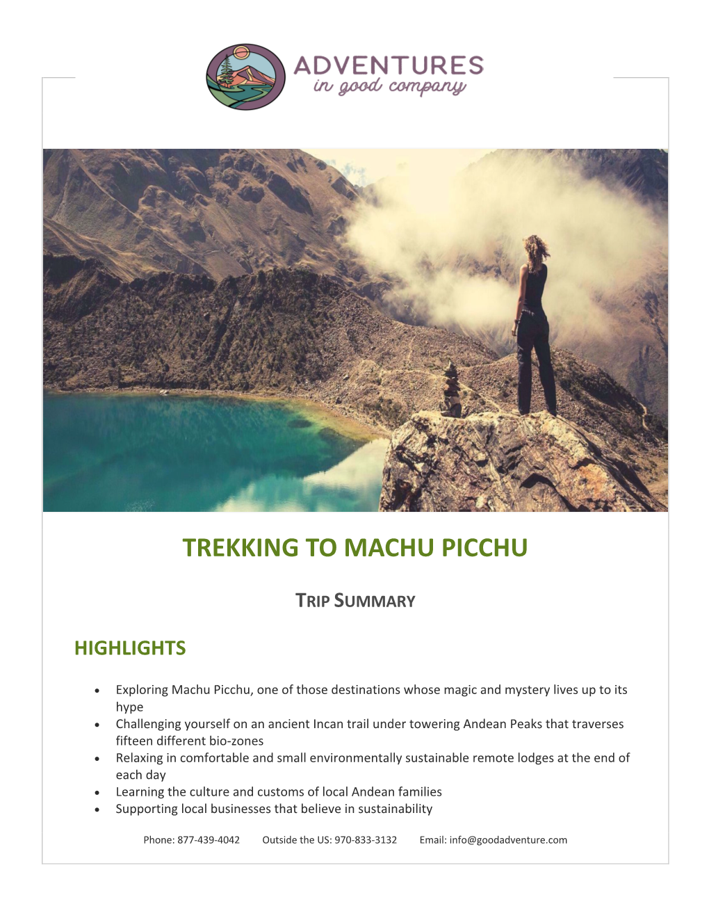 Trekking to Machu Picchu Trip Summary Highlights