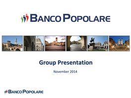 Banco Popolare Group at a Glance